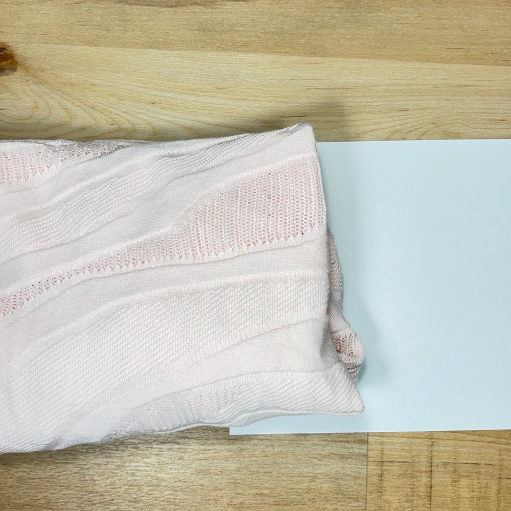 Cabi Zebra Pullover Sweater XL Blush Pink Mixed Stitch Boxy 5631 Cotton Blend - Picture 3 of 10